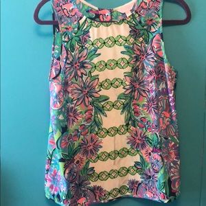 Beautiful Lilly Pulitzer silk tank top sz m
